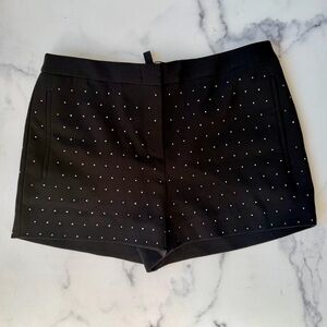 BCBGMAXAZRIA Black Rhinestone Studded Shorts Size 2 NWT